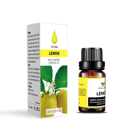 NIFFPD 100% Pure Lemon Essential Oil, for Diffusers, Home Care, Candle Making, Fragrance, Aromatherapy 10ml/0.33fl.oz