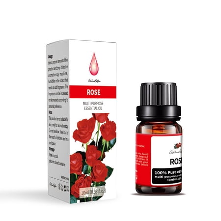 NIFFPD 100% Pure Rose Essential Oil, for Diffusers, Home Care, Candle Making, Fragrance, Aromatherapy 10ml/0.33fl.oz