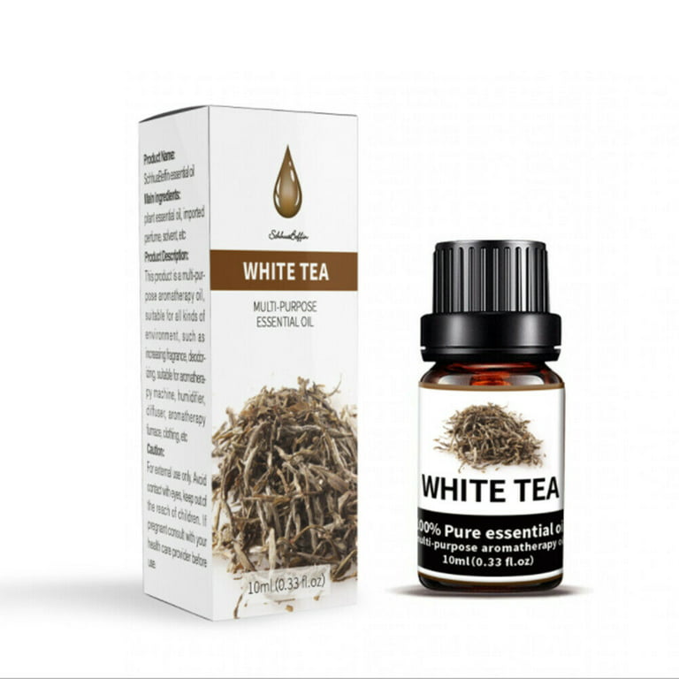 Niffpd 100% Pure White Tea Essential Oil,(2 Pack) for Diffusers, Home Care, Candle Making, Fragrance, Aromatherapy 10ml/0.33fl.oz
