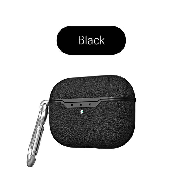 NIFFPD Apple AirPods Case, Leather Protective Shockproof AirPods Case Cover Airpods pro with Keychain Black