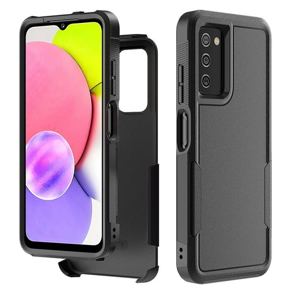 NIFFPD Galaxy A03S Phone Case, Samsung A03S Case, Shockproof Drop Protection Cover Phone Case for Samsung Galaxy A03S Black