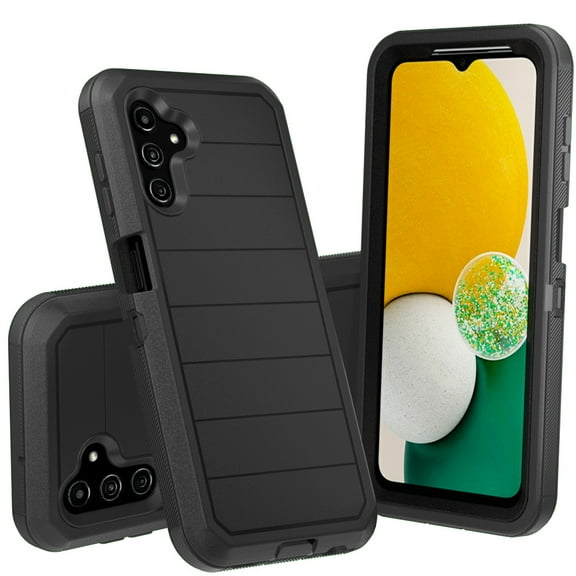NIFFPD Galaxy A13 5G Case, Samsung A13 5G Case, Dual Layer Heavy-Duty Rugged Shockproof Anti-Drop Protective Case for Samsung Galaxy A13 5G Black