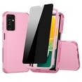 thumbnail image 1 of NIFFPD Galaxy A13 5G Case with Screen Protector (Anti Spy Privacy) Shockproof Drop Protection Cover for Samsung Galaxy A13 5G Pink, 1 of 7