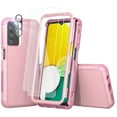 thumbnail image 1 of NIFFPD Galaxy A13 5G Case with Screen Protector + Camera Lens Protector Shockproof Drop Protection Cover for Samsung Galaxy A13 5G Pink, 1 of 7