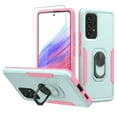 thumbnail image 1 of NIFFPD Galaxy A53 5G Case with Screen Protector, Shockproof Phone Case with Ring Kickstand for Samsung Galaxy A53 5G Teal+Pink, 1 of 8