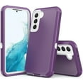 thumbnail image 1 of NIFFPD Galaxy S22 Case, Samsung S22 Case, Dual Layer Heavy-Duty Rugged Shockproof Anti-Drop Protective Case for Samsung Galaxy S22 5G Purple&White, 1 of 7
