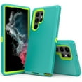 thumbnail image 1 of NIFFPD Galaxy S22 Ultra Case, Samsung S22 Ultra Case Heavy Duty Hard PC Soft TPU Phone Cover for Samsung Galaxy S22 Ultra 5G Green&Yellow, 1 of 7