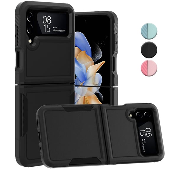 NIFFPD Galaxy Z Flip 4 5G Case, Samsung Z Flip 4 5G Case, Shockproof Drop protection Cover Phone Case for Samsung Galaxy Z Flip 4 5G Black