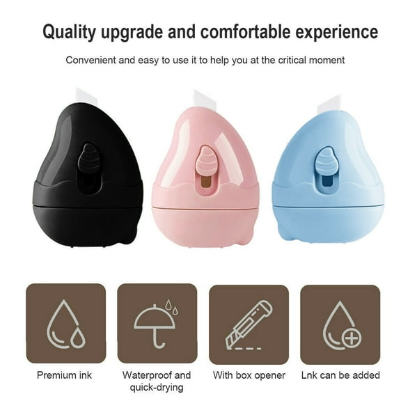 NIFFPD Identity Protection Roller Stamps, Security Prevention Confidential Roller Stamps for Data Barcode ID Privacy Easy for Guard Personal Information Blockout Blue