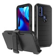 thumbnail image 1 of NIFFPD Moto G Pure Case, Moto G Power 2022 Case，with Belt-Clip Holster Dual Layer Rugged Shockproof Anti-Drop Black, 1 of 7