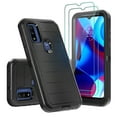 thumbnail image 1 of NIFFPD Moto G Pure Case, Moto G Power 2022 Case with Screen Protector Dual Layer Rugged Shockproof Anti-Drop Black, 1 of 6