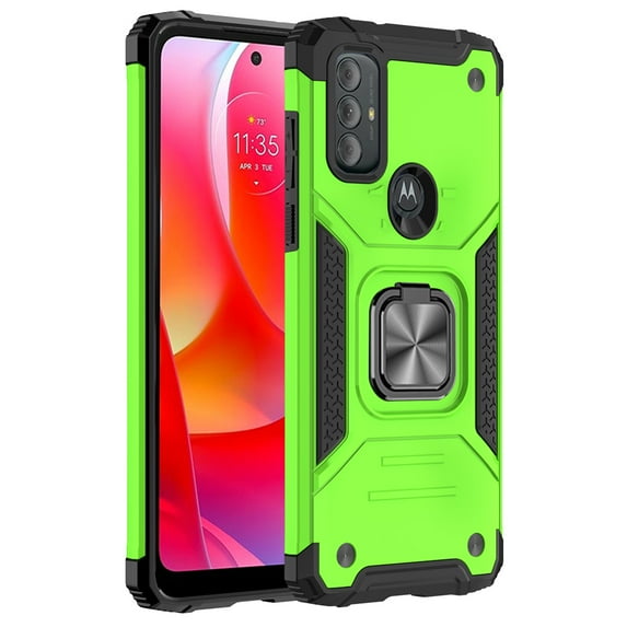 NIFFPD Moto G Pure Case, Motorola Moto G Power 2022 Case Military-Grade Ring Holder Kickstand Car Mount Cover Phone Case Green