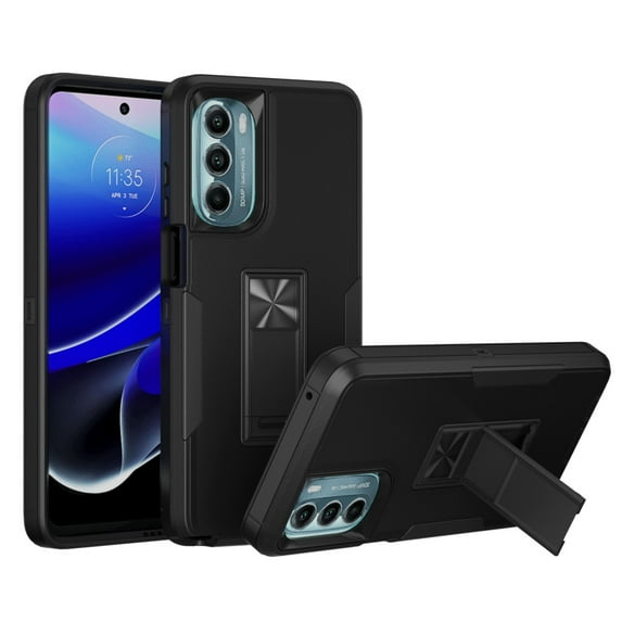 NIFFPD Moto G Stylus 5G 2022 Case Heavy Duty Shockproof Phone Case for Motorola Moto G Stylus 5G 2022 Support Car Mount Black