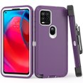 thumbnail image 1 of NIFFPD Moto G Stylus 5G 2022 Case with Belt-Clip Holster Full Body Shockproof Phone Cover for Motorola Moto G Stylus 5G 2022 Purple&White, 1 of 7