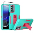 thumbnail image 1 of NIFFPD Motorola Moto G Stylus 5G 2022 Case with Screen Protector Magnetic Kickstand Car Mount Protection Cover for Moto G Stylus 5G 2022 Green&Rose red, 1 of 6