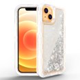 thumbnail image 1 of NIFFPD Phone Case iPhone 13 Bling Glitter Quicksand Sparkle Clear & Shockproof Protective Cover iPhone 13 Case for Women Girls Cute Silver, 1 of 6