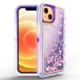 thumbnail image 1 of NIFFPD Phone Case 13 Mini Bling Glitter Quicksand Sparkle Clear & Shockproof Protective Cover 13 Mini Case for Women Girls Cute Purple, 1 of 6