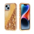 thumbnail image 1 of NIFFPD Phone Case iPhone 14 Plus Bling Glitter Quicksand Sparkle Clear & Shockproof Protective Cover iPhone 14 Plus 6.7" Rose+Gold, 1 of 7