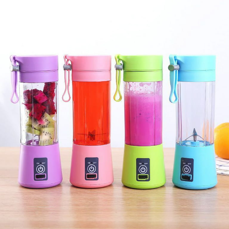 Niffpd Portable Blender, Personal Mini Juice Blender, USB Rchargeable Juicer Cup with Four Blades, Smoothie Blender Home/Office/Outdoors 380ml Water