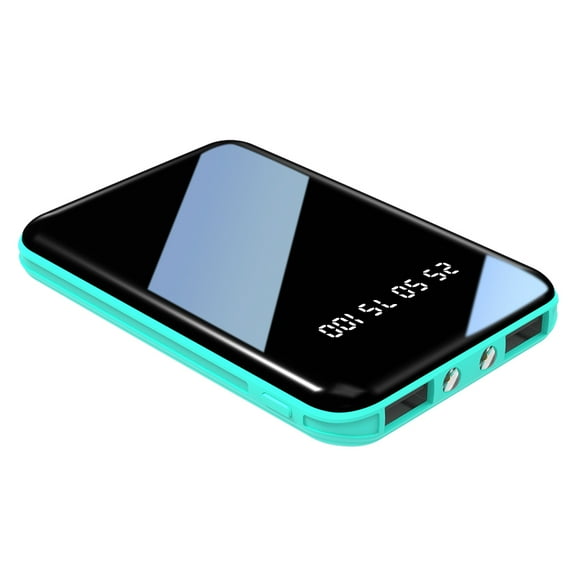 NIFFPD Portable Charger 5000mAh Power Bank Fast Charging with LED Display Slim Portable Phone Charger for iPhone Samsung Green