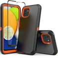 thumbnail image 1 of NIFFPD Samsung Galaxy A03 Case with Screen Protector Full-Body Shockproof Phone Case for Galaxy A03 Black&Orange, 1 of 6