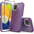 thumbnail image 1 of NIFFPD Samsung Galaxy A03 Case with Screen Protector Full-Body Shockproof Phone Case for Galaxy A03 Purple&White, 1 of 6