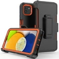 thumbnail image 1 of NIFFPD Samsung Galaxy A03 with Belt-Clip Holster Military Protective Tough Durable Phone Cover Heavy Duty for Galaxy A03 Black&Orange, 1 of 7