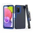 thumbnail image 1 of NIFFPD Samsung Galaxy A03S Case with Belt-Clip Holster, Heavy Duty Drop Protection Shockproof Cover with screen protector Dark Blue&Blue, 1 of 6
