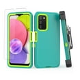 thumbnail image 1 of NIFFPD Samsung Galaxy A03S Case with Belt-Clip Holster, Heavy Duty Drop Protection Shockproof Cover with screen protector Green&Yellow, 1 of 6