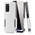 thumbnail image 1 of NIFFPD Samsung Galaxy A03S Case with Screen Protector (Anti Spy Privacy) Tough Rugged Shockproof Protective Phone Case for Galaxy A03S White&Gray, 1 of 8