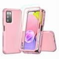 thumbnail image 1 of NIFFPD Samsung Galaxy A03S Case with Screen Protector Tough Rugged Shockproof Protective Phone Case for Galaxy A03S Pink, 1 of 8