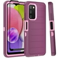 thumbnail image 1 of NIFFPD Samsung Galaxy A03S Case with Screen Protector Tough Rugged Shockproof Protective Phone Case for Galaxy A03S Wine&Pink, 1 of 6