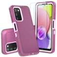 thumbnail image 1 of NIFFPD Samsung Galaxy A03S Case with Screen Protector Tough Rugged Shockproof Protective Phone Case for Galaxy A03S Wine&Pink, 1 of 6