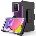 thumbnail image 1 of NIFFPD Samsung Galaxy A03S with Belt-Clip Holster Tough Durable Protective case for Galaxy A03S Purple&White, 1 of 6