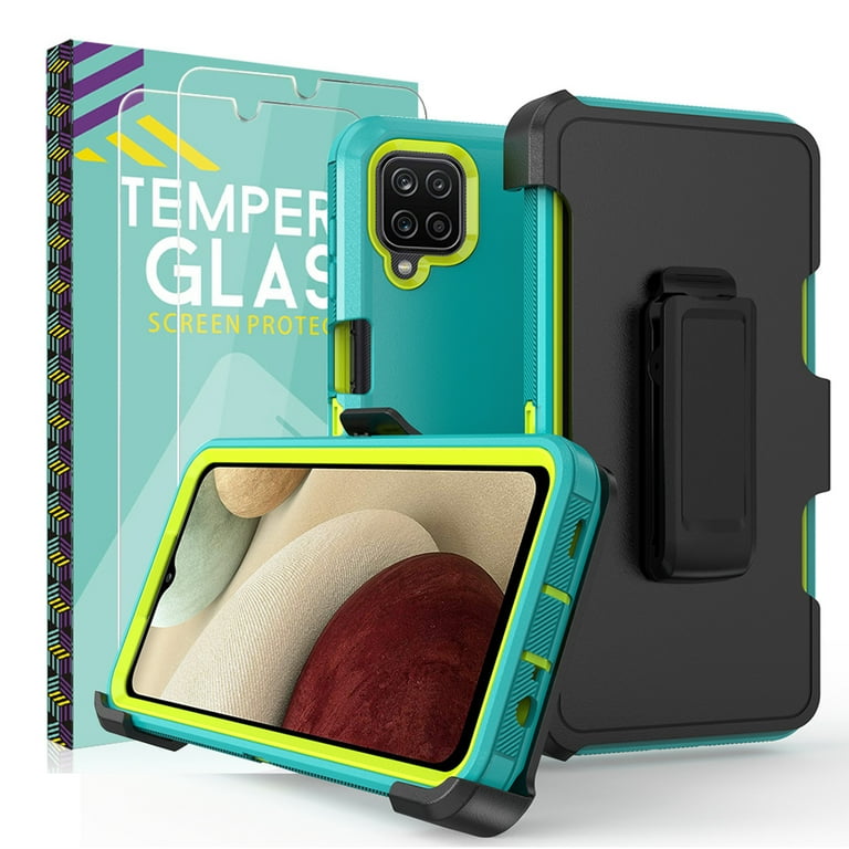 NIFFPD Samsung Galaxy A12 Case with Belt-Clip Holster, Heavy Duty