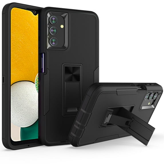 NIFFPD Samsung Galaxy A13 5G Case, Heavy Duty Shockproof Phone Case with Kickstand Support Car Mount Black