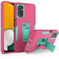 thumbnail image 1 of NIFFPD Samsung Galaxy A13 5G Case, Heavy Duty Shockproof Phone Case with Kickstand Support Car Mount Rose Red&Green, 1 of 6