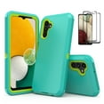 thumbnail image 1 of NIFFPD Samsung Galaxy A13 5G Case + Sreen Protector TPU+PC Heavy Duty Hard Shockproof Armor Protector phone Case Compatible with Samsung Galaxy A13 5G (Green+Yellow), 1 of 7