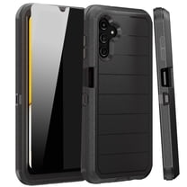 NIFFPD Samsung Galaxy A13 5G Case with Screen Protector (Anti Spy Privacy) Tough Rugged Shockproof Protective Phone Case for Galaxy A13 5G Black