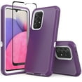 thumbnail image 1 of NIFFPD Samsung Galaxy A33 5G Case with Screen Protector Full-Body Shockproof Phone Case for Galaxy A33 5G Purple&White, 1 of 6