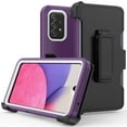 thumbnail image 1 of NIFFPD Samsung Galaxy A33 5G with Belt-Clip Holster Military Protective Tough Durable Phone Cover Heavy Duty for Galaxy A33 5G Purple&White, 1 of 7