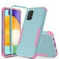 thumbnail image 1 of NIFFPD Samsung Galaxy A52 5G Case with Screen Protector Heavy Duty Shockproof Full-Body Protective Case for Samsung A52 5G Teal+Pink, 1 of 7