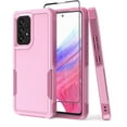 thumbnail image 1 of NIFFPD Samsung Galaxy A53 5G Case with Screen Protector (Black Border) Tough Rugged Shockproof Protective Phone Case for Samsung A53 5G Pink, 1 of 8
