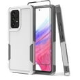 thumbnail image 1 of NIFFPD Samsung Galaxy A53 5G Case with Screen Protector (Black Border) Tough Rugged Shockproof Protective Phone Case for Samsung A53 5G White&Gray, 1 of 8