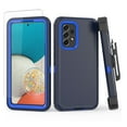 thumbnail image 1 of NIFFPD Samsung Galaxy A53 5G Case with Screen Protector Full-Body Shockproof Phone Case for Galaxy A53 5G with Belt-Clip Holster Blue&Blue, 1 of 7