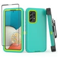 thumbnail image 1 of NIFFPD Samsung Galaxy A53 5G Case with Screen Protector Full-Body Shockproof Phone Case for Galaxy A53 5G with Belt-Clip Holster Green&Yellow, 1 of 7