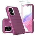 thumbnail image 1 of NIFFPD Samsung Galaxy A53 5G Case with Screen Protector Tough Rugged Shockproof Protective Phone Case for Samsung A53 5G Wine&Pink, 1 of 6