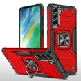 thumbnail image 1 of NIFFPD Samsung Galaxy S21 FE Phone Case 360 Rotation Kickstand Military Grade Drop Protection fit for Magnetic Car Mount Red, 1 of 7