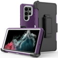 thumbnail image 1 of NIFFPD Samsung Galaxy S22 Ultra 5G with Belt-Clip Holster, Tough Rugged Shockproof Protective Phone Case for Galaxy S22 Ultra 5G Purple&White, 1 of 7