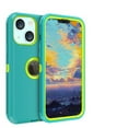 thumbnail image 1 of NIFFPD iPhone 13 Case, Heavy Duty Hard Shockproof Protective Phone Case for iPhone 13 6.1" Green+Yellow, 1 of 5